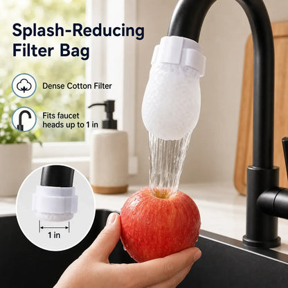 Cotton Faucet Filter Bags -Sediment & Splash Filter