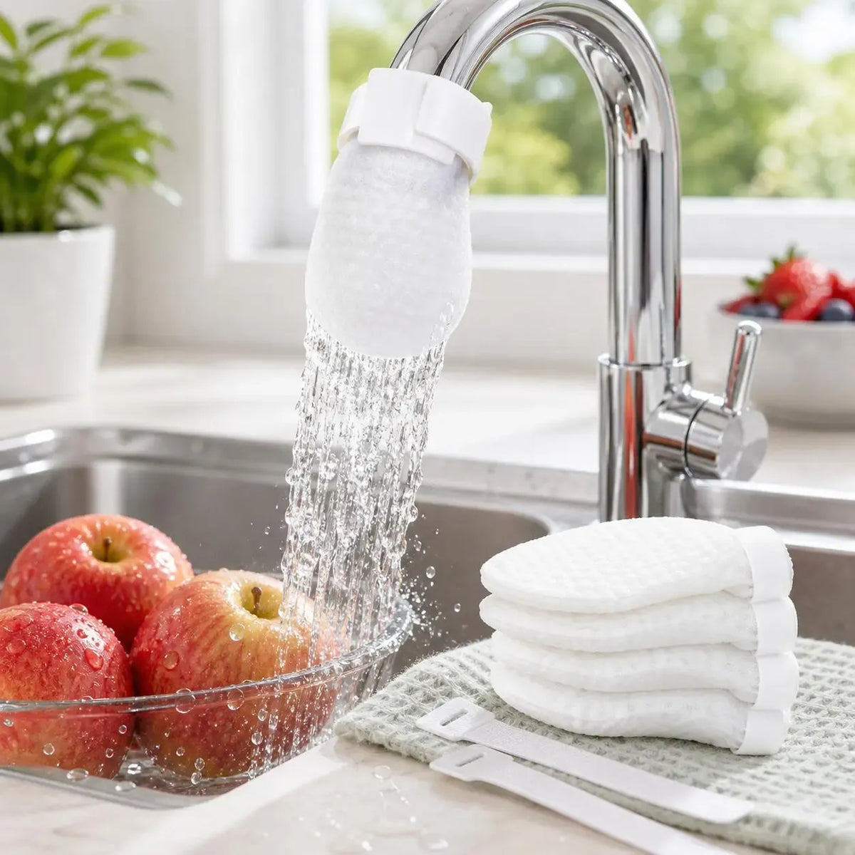 Cotton Faucet Filter Bags -Sediment & Splash Filter