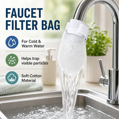 Cotton Faucet Filter Bags -Sediment & Splash Filter