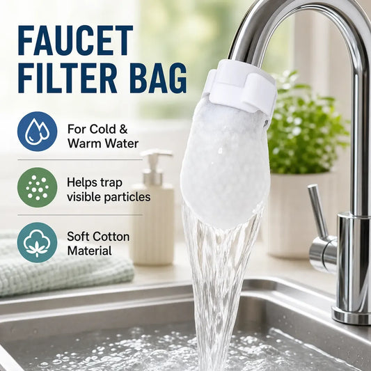 Cotton Faucet Filter Bags -Sediment & Splash Filter